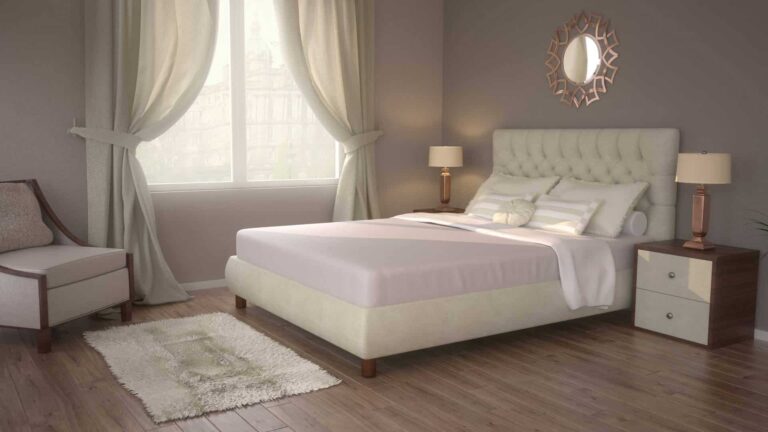 Κρεβάτι JASMINE 200x200cm Επενδεδυμένο με ύφασμα - Dunlopillo