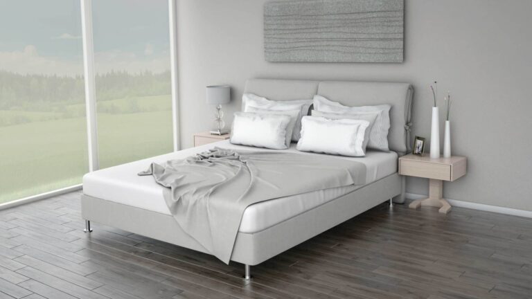 Κρεβάτι DOUBLE CURE 200x200cm Επενδεδυμένο με ύφασμα - Dunlopillo